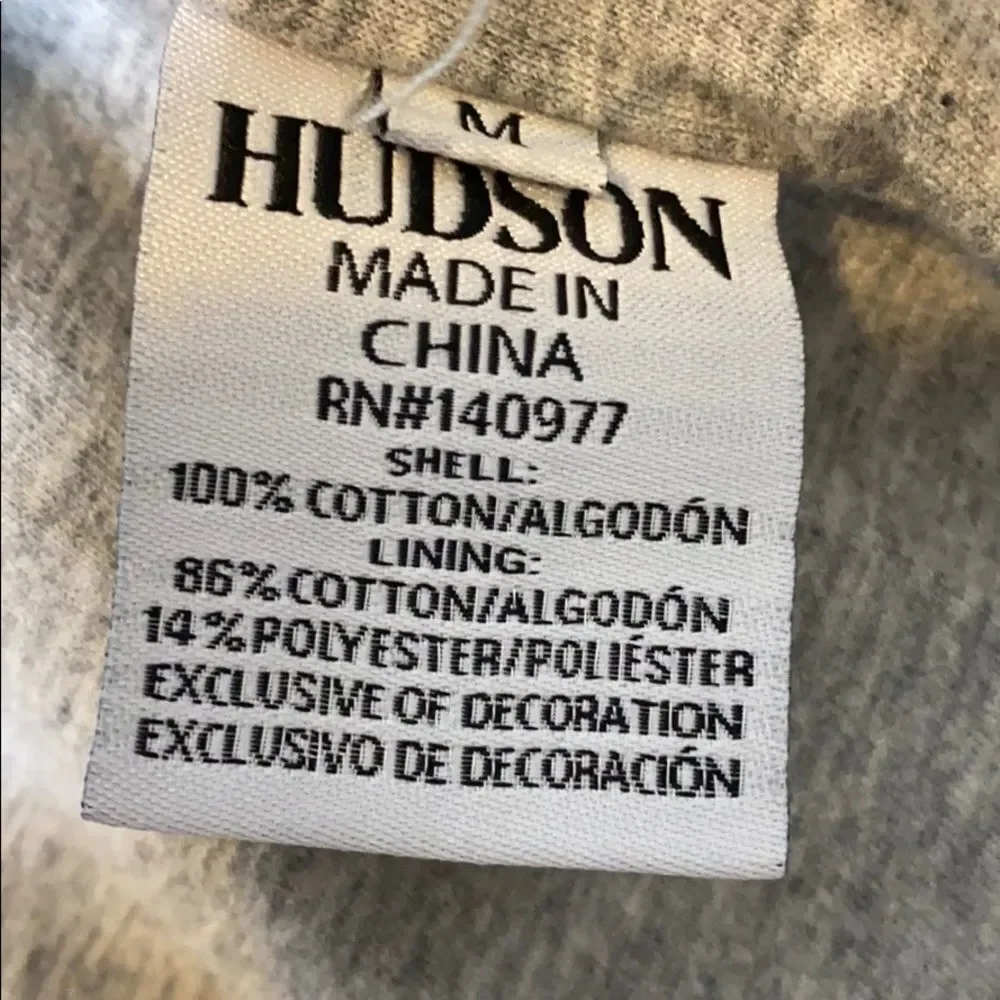 Hudson Chambray Embroidered Bomber Jacket Size M